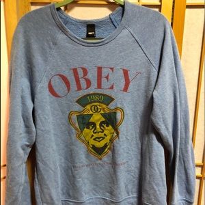Vintage Obey Light Blue Sweater